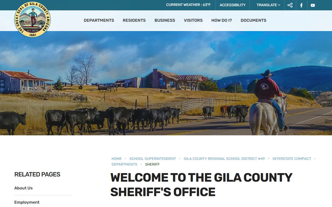 Gila County Sheriff Office website