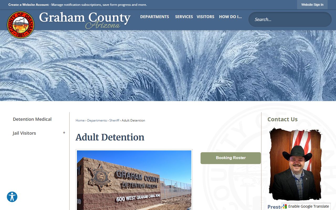 Graham County Adult Detention information